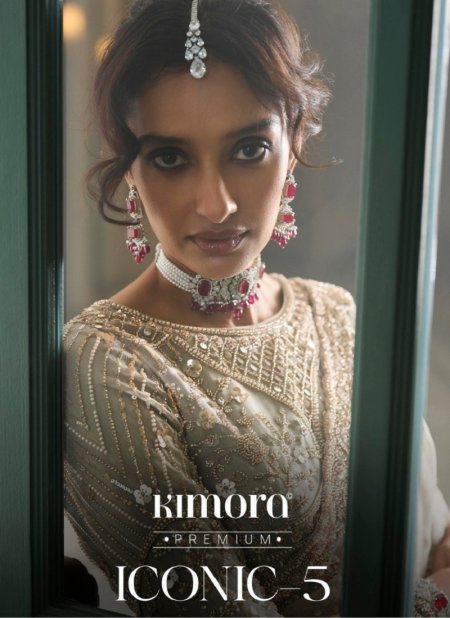 Iconic Vol 5 By Kimora Fancy Fabric Designer Beads Work Saree